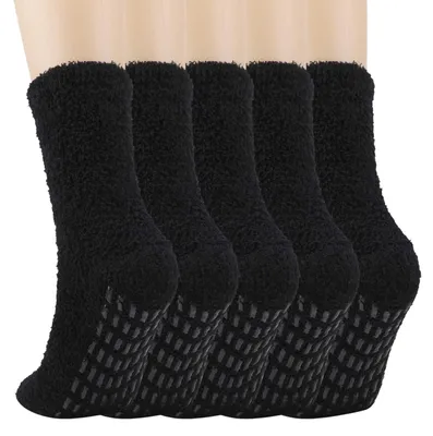 Produktbild von Set mit 5 flauschigen Socken für Winter und zum Schlafen
