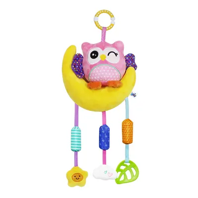 Imagen del producto de Campanilla interactiva para cuna: juego, aprendizaje y relajación para su recién nacido. Diseño: búhos