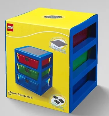 Obrázok produktu pre LEGO 40950002 LEGO zásuvkový box 3-DRAWER STORAGE RACK, 3 zásuvky, modrý