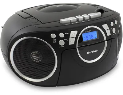 Produktbild von Karcher RR 5042 tragbares Radio mit CD-Player und Kassettenspieler (Batterie-/Netzbetrieb, AUX-In)