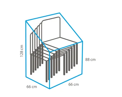 Produktbild von Schutzhülle für Stapelstühle 66 x 66 x 128 / 88 cm