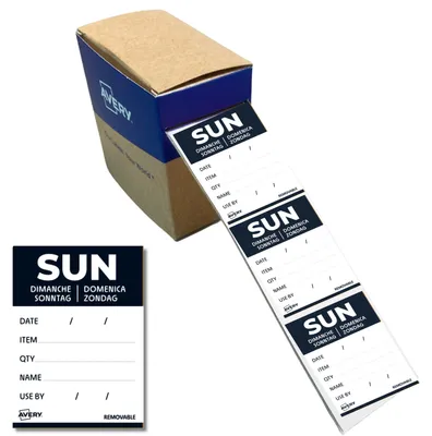 Produktbild von Avery DLDSUNREV-500, Tages-Etiketten, 40 x 56 mm, 500 Etiketten / 1 Rolle, schwarz