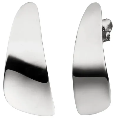 Produktbild von Ohrstecker aus 925 Silber 30,5x13,6mm glänzend schlicht Ohrschmuck Ohrringe