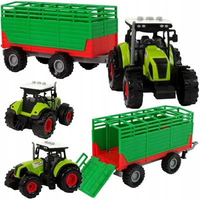 Produktbild von QULKI Traktor mit Anhänger Farm LED-Lichter Geräusche