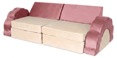 Imagen del producto de Relaxdays, sofá modular para niños, juego de 10 piezas, bloques suaves, sofá infantil, terciopelo, dimensiones: 47 x 150 x 65 cm, sofá para juegos, color rosa, Imagen generada por IA