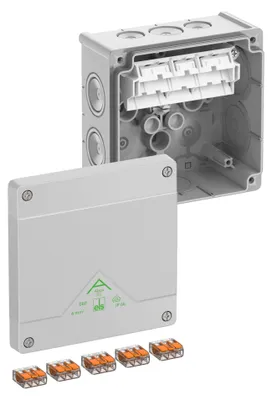 Obrázek produktu pro Spojovací skříňka - Krabice pro povrchovou montáž 127x127mm Abox SL-4²