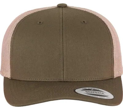 Imagen del producto de Flexfit - Gorra estilo camionero, bicolor, modelo TN1360 (talla única) (verde musgo/marrón caqui)