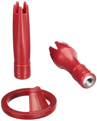 Ersatzteileset 3-tlg. für Sahnespender, rot, 2 Tüllen + Dichtung