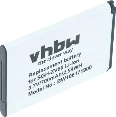 Produktbild von vhbw Akku kompatibel mit Samsung GTS5500, GT-S5260 II, GT-S5296, GT-S5510, GT-S5292R, GT-S5292 Handy Smartphone Telefon (700 mAh, 3,7 V, Li-Ion)