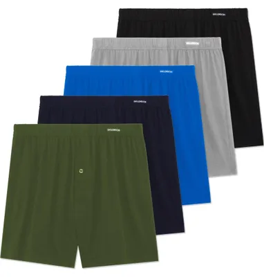 Productafbeelding van FM London Heren 5-pack boxershorts, los model, donkergekleurd, maat M (EU)