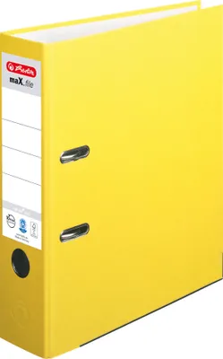 Immagine prodotto di herlitz 10841534 Ordner maX.file nature plus, Rckenbr.: 80 mm, gelb