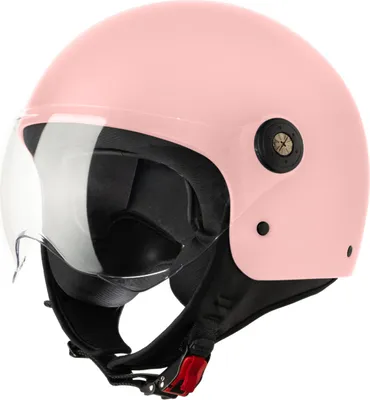 Produktbild von VINZ Duoro Roller Helm Jet Helm Mopedhelm Herren und Damen | in Gr. XS-XXL | Jethelm mit Visier | ECE 22.06  | Motorradhelm | Erhältlich in verschiedenen Farben - Rosa | S (55 - 56 cm)