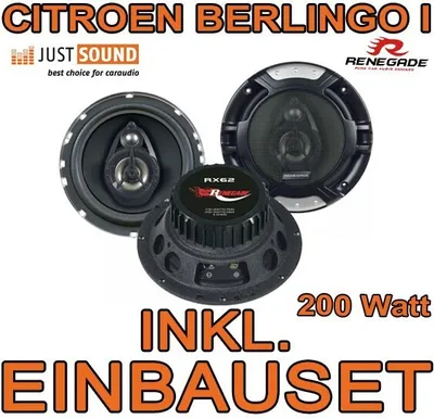 Produktbild von Citroen Berlingo I - Lautsprecher - Renegade RX-62  - 16,5cm Einbauset