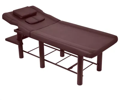 Produktbild von Massageliege Verstellbar - Professionelle Massagetisch Behandlungsbank aus Kunstleder - 185x70 cm - Braun - Für Spa, Praxis & Home