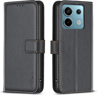 Produktbild von Xiaomi Redmi Note 13 Pro 5G / Poco X6 Hülle - BINFEN Klapphülle - Schwarz