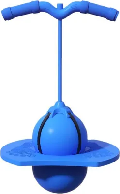 Productafbeelding van Balans Springbal - Springplank Speelgoed - Fitness Training - Antislip Dek - 368 x 103 x 288 cm - Blauw