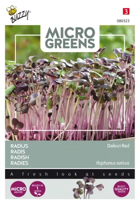 Produktbild von Buzzy Microgreens Radies Daikon Rot Samen - Ca. 5 gr | Buzzy_080323