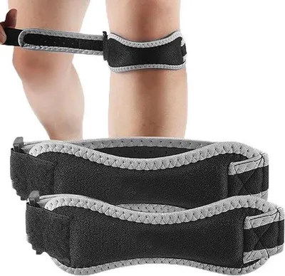 Produktbild von Kniebrace für Patellapees, verstellbare Sportknie, für Damen und Herren, für Basketball, Fitness, Volleyball, Grau