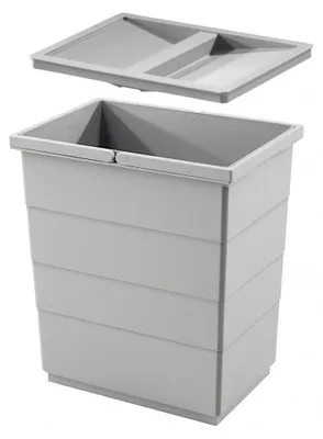 Produktbild von Hailo Inneneimer 1122239 hellgrau 20 L 320 x 226 x 362 mm hoher Boden mit Deckel