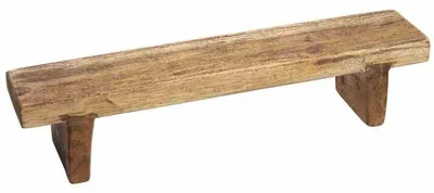 Produktbild von nature trends Teakholz-Ablage mit Füßen Rechteckig Natur 40 x 8 x 9 cm