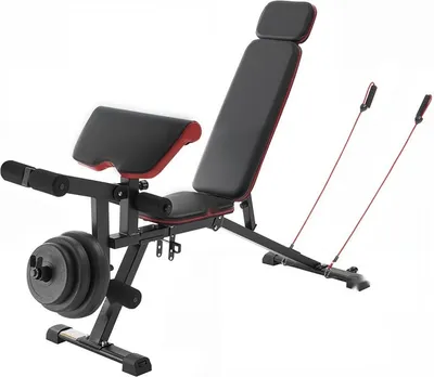 Obrázok produktu pre Nastaviteľná posilňovacia lavica na sedenie multifunkčná tréningová lavica - zaťaženie až 363 kg - tréningové domáce fitness vybavenie
