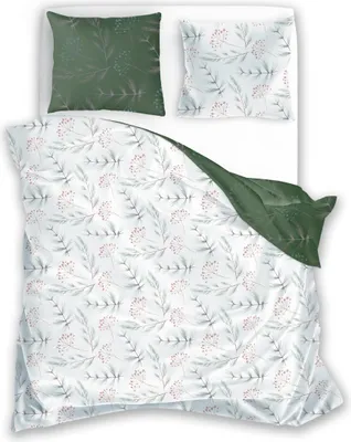 Produktbild von Bettwäsche, Satinbettwäsche, hohe Qualität 160x200 Milagro Verde 020 Blätter