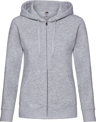 Produktbild von Fruit of the Loom - "Premium" Kapuzenjacke Mit Reißverschluss für Damen PC6061 (M) (Grau meliert)