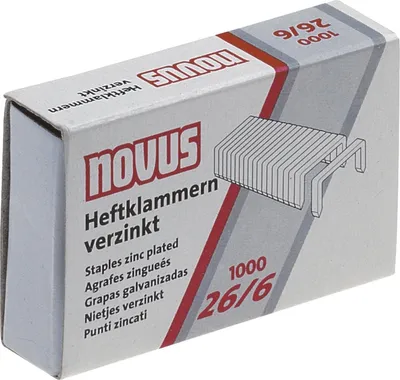 Produktbild von Heftklammern 26/6 verzinkt VE=100x1000 Stück