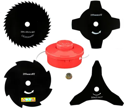 Produktbild von 4 X Messer & Fadenspule für Fuxtec FX-FSR152 / FX-MT152 / FX-PS152 Motorsense