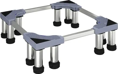 Immagine prodotto di vidaXL Zoccolo per lavatrice grigio 67 x 67 x 21,5 cm in acciaio inox