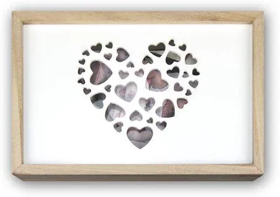 Obrázek produktu pro Dřevěná fotorámeček, bílá, přírodní, 24 x 16 cm