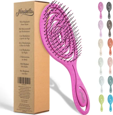 Produktbild von Ninabella Haarbürste ohne Ziepen für Damen, Herren & Kinder - Entwirrbürste auch für Locken & Lange Haare - Einzigartige Profi Detangler-Bürste mit