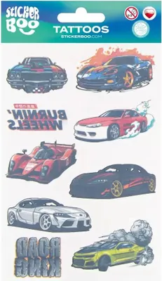 Produktbild von Tattoo Cars 10x18 cm STICKER BOO 540453