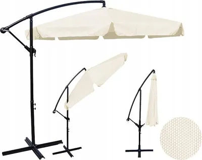 Produktbild von Ekspand | Sonnenschirm groß - 350 cm - Faltbar mit Wiesenfransen - UV-Schutz - ideal für Balkon