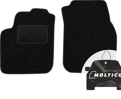 Produktbild von moto-MOLTICO Vorne Fußmatten Auto Velours Autoteppiche Schwarz Automatten Set 2-teilig passend für Ford Ka I 1996-2008