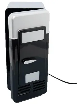 Mini-Kühlschrank USB, 10 W, schwarz, 80x80x140 mm, Kühl- und Warmhaltefunktion