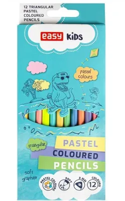 Obrázek produktu pro Trojhranné pastelové tužky 12 barev EASY