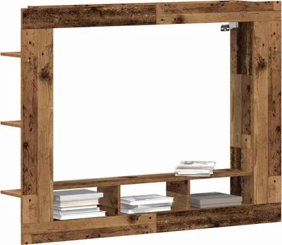 Image de vidaXL Armoire TV murale vieux bois 152 x 22 x 113 cm Bois composite