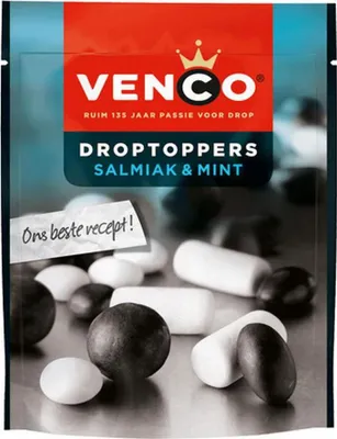 Immagine prodotto di Venco Drop Toppers Salmiak alla menta (10 x 225 g)