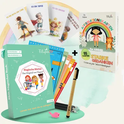 Produktbild von Filapen 5 Magische Übungsheft + 55 Affirmationskarten