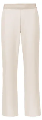 Immagine prodotto di Pantaloni da donna Frank Walder, modello "Flaired", color crema, con cintura elastica