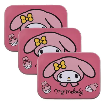 Produktbild von 3x Home-Flair My Melody Kinder Pflaster-Box mit 24 bunten Motiv-Pflastern in Metalldose – Hautfreundlich & Wasserabweisend