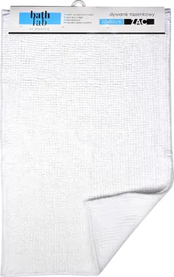 Produktbild von Badezimmermatte Zac aus Polyester weiß 80cm x 50cm