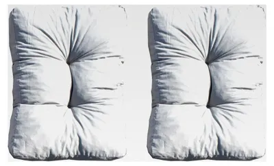 Produktbild von 2er Set Loungekissen, grau, ca. 60 x 40 x 10 cm, Polsterkissen für Polyrattan Lounge