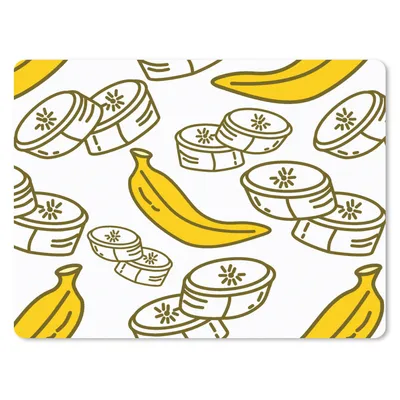 Produktbild von MuchoWow® Mauspad Mousepad Banane - Muster - Obst 40x30 cm - Mousepads - Maus Mat - Pad - Mausunterlage - Anti Rutsch