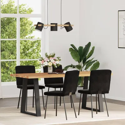 Immagine prodotto di vidaXL Sedie da pranzo 4 pezzi in velluto nero