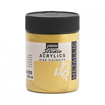 Produktbild von Pebeo Studio Acrylics 500 ml, 352 Irisierendes Gold