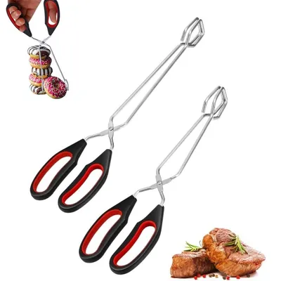 Produktbild von 2er Set Grillzange & Küchenzange Edelstahl Spülmaschinengeeignet Servierzange