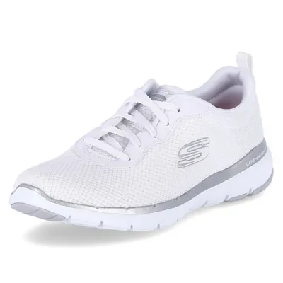 Produktbild von Skechers Flex Appeal 3.0 - First Insight Weiß / Silber Textil Größe: 36 Normal