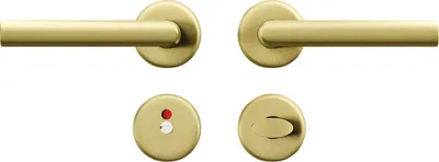 Produktbild von AXA Türbeschlagset für Innentüren - Click Milan - Türgriff aus Aluminium - für WC/Badezimmer - Türgriff mit runder Rosette